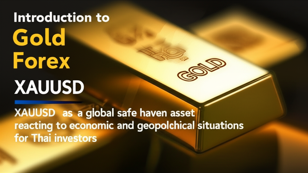 ภาพประกอบการแนะนำตลาดทองคำ Forex การเข้าใจ XAUUSD ในฐานะสินทรัพย์ปลอดภัยระดับโลกที่ตอบสนองต่อสถานการณ์เศรษฐกิจและภูมิรัฐศาสตร์สำหรับนักลงทุนไทย