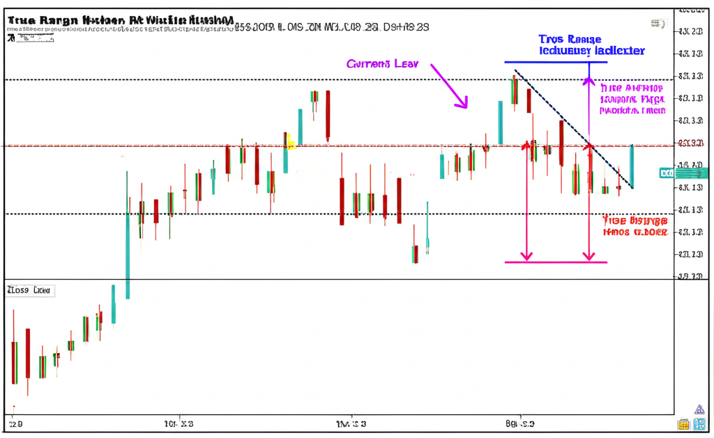 Calculation of True Range from high low and previous close with moving average