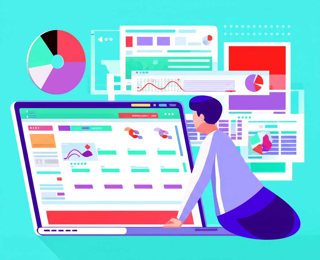 Thai trader using a laptop analyzing Forex Factory News calendar financial data illustration
