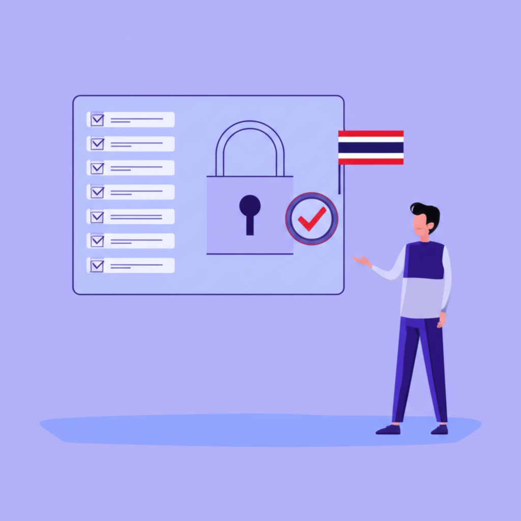 Thai trader evaluating Forex broker options with security features
