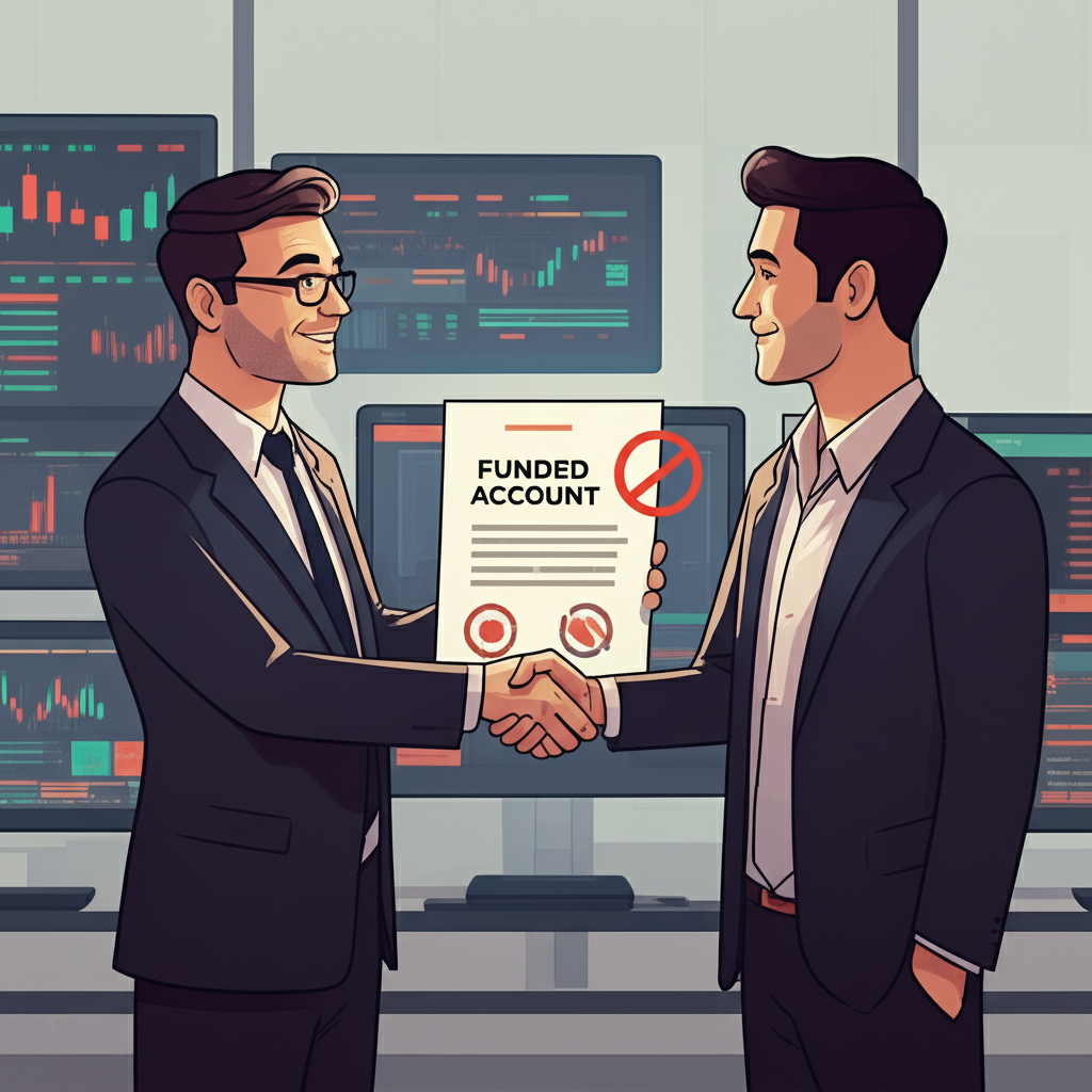 Prop firm providing funded account to trader with profit sharing model