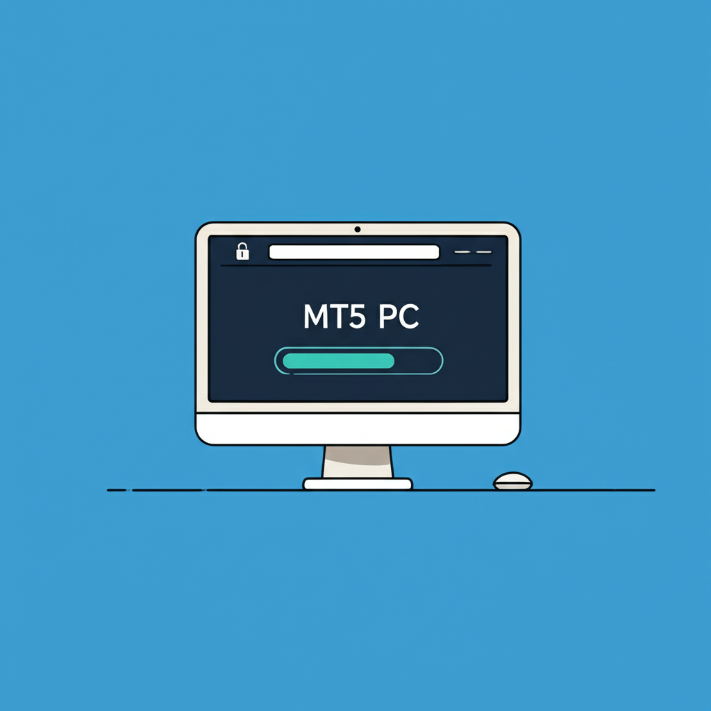 Computer screen showing download progress for MT5 PC from secure website