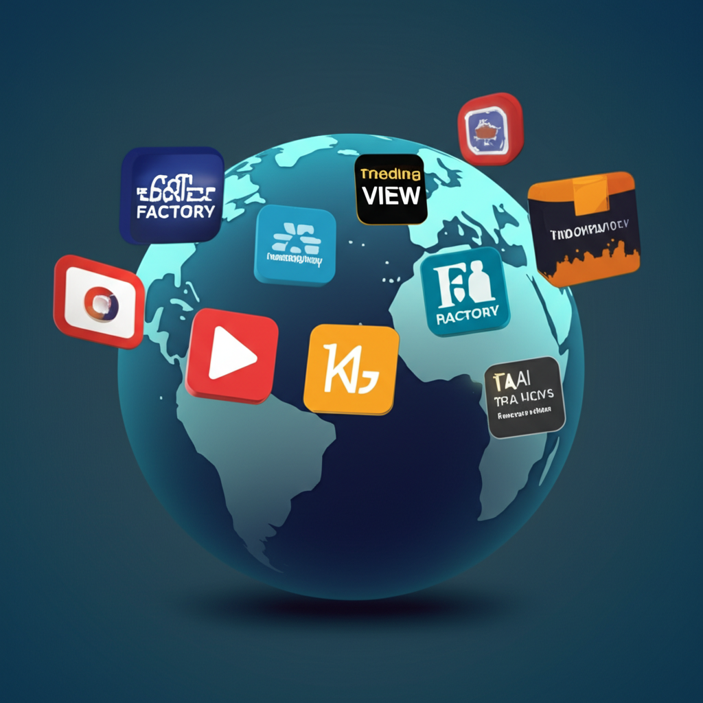 ภาพประกอบไอคอนแหล่งข่าวต่างๆ เช่น Forex Factory, Investing.com, TradingView และเว็บข่าวไทยลอยรอบโลก