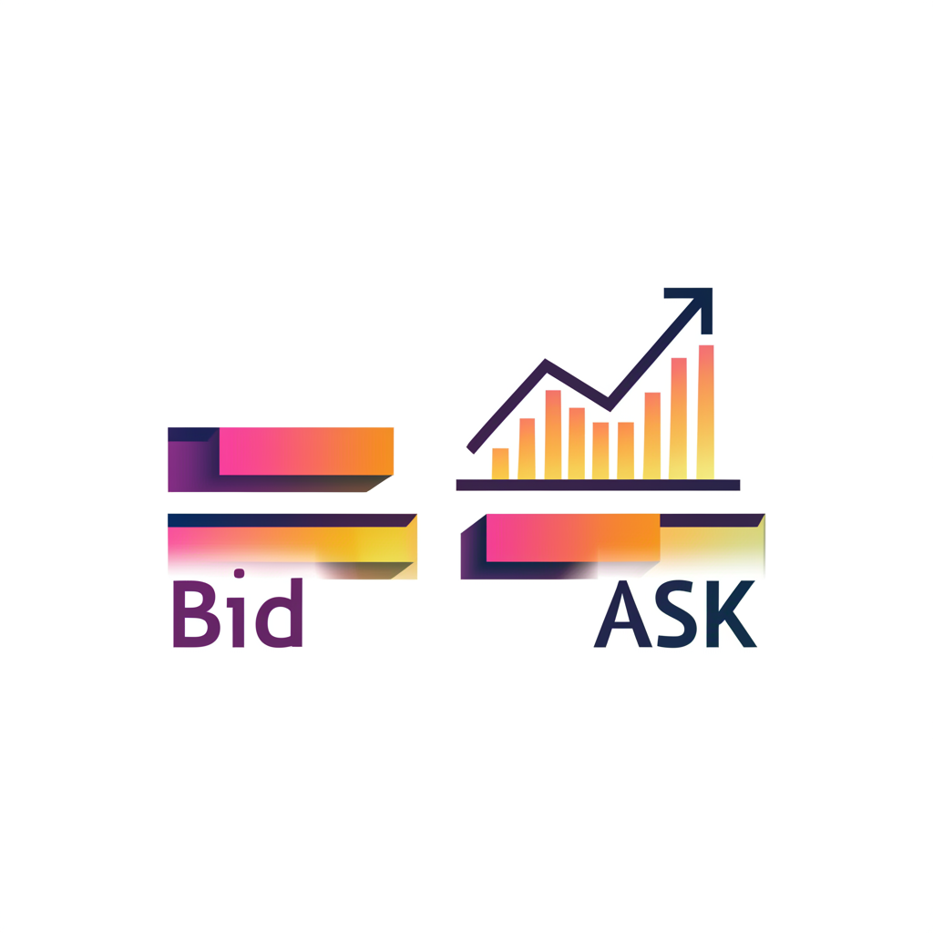 ภาพประกอบช่องว่างแคบระหว่างราคาบิดและแอสก์ที่แสดงถึงสเปรดต่ำและกำไรที่เพิ่มขึ้น