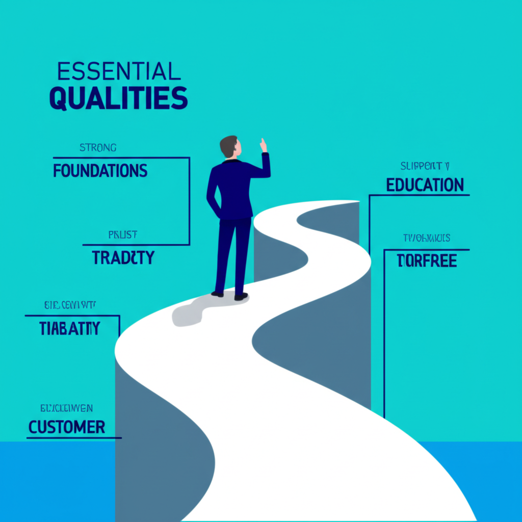 Illustration of essential qualities of a good Forex broker as strong foundations