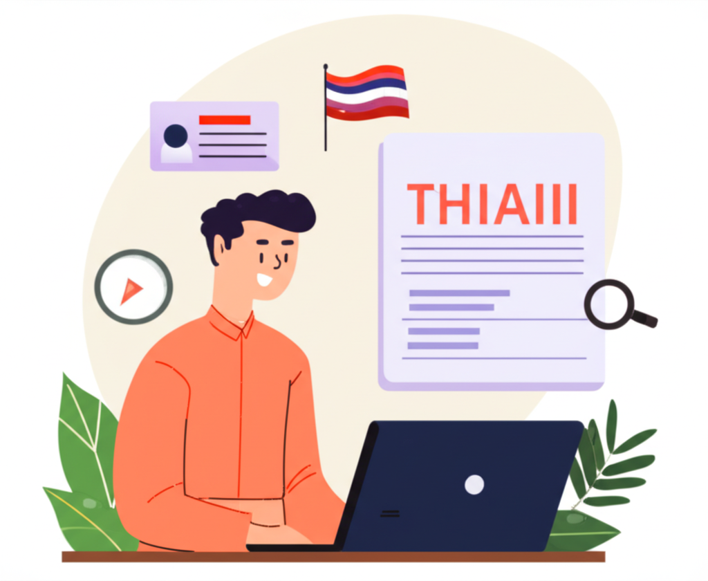 ภาพประกอบเทรดเดอร์ชาวไทยกำลังเลือกโบรกเกอร์ forex อย่างรอบคอบโดยพิจารณากฎระเบียบและการสนับสนุนในท้องถิ่น