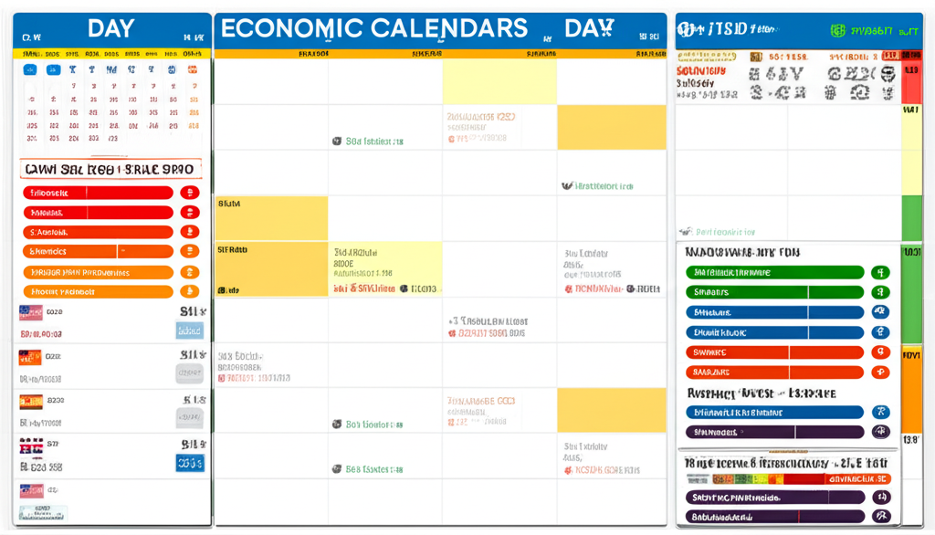 Economic calendar on Forex Factory with color-coded impact levels