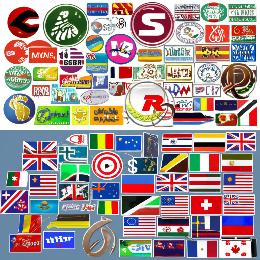 ภาพเปรียบเทียบสองตลาดการเงิน ตลาดหุ้นกับโลโก้บริษัท และตลาดแลกเปลี่ยนเงินตราพร้อมธงชาติต่างๆ