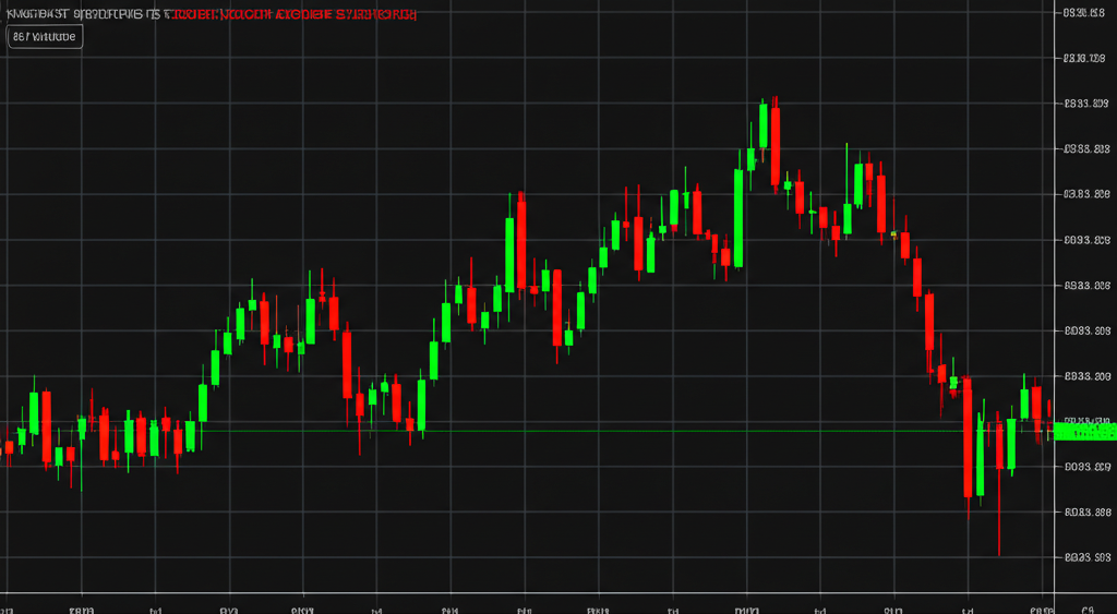 Market psychology and supply demand reflected in real-time price movements on a clean chart