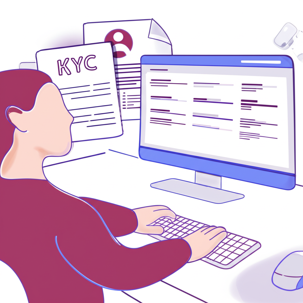 Person completing KYC for forex trading
