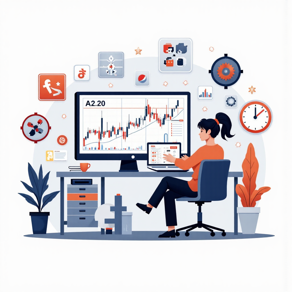 ภาพประกอบที่สะอาดและทันสมัยแสดงสัญลักษณ์สกุลเงิน Forex หลากหลายเรียงลำดับแบบไดนามิกพร้อมชั้นข้อมูลกราฟละเอียดอ่อนบ่งชี้สภาพแวดล้อมการเทรดมืออาชีพ